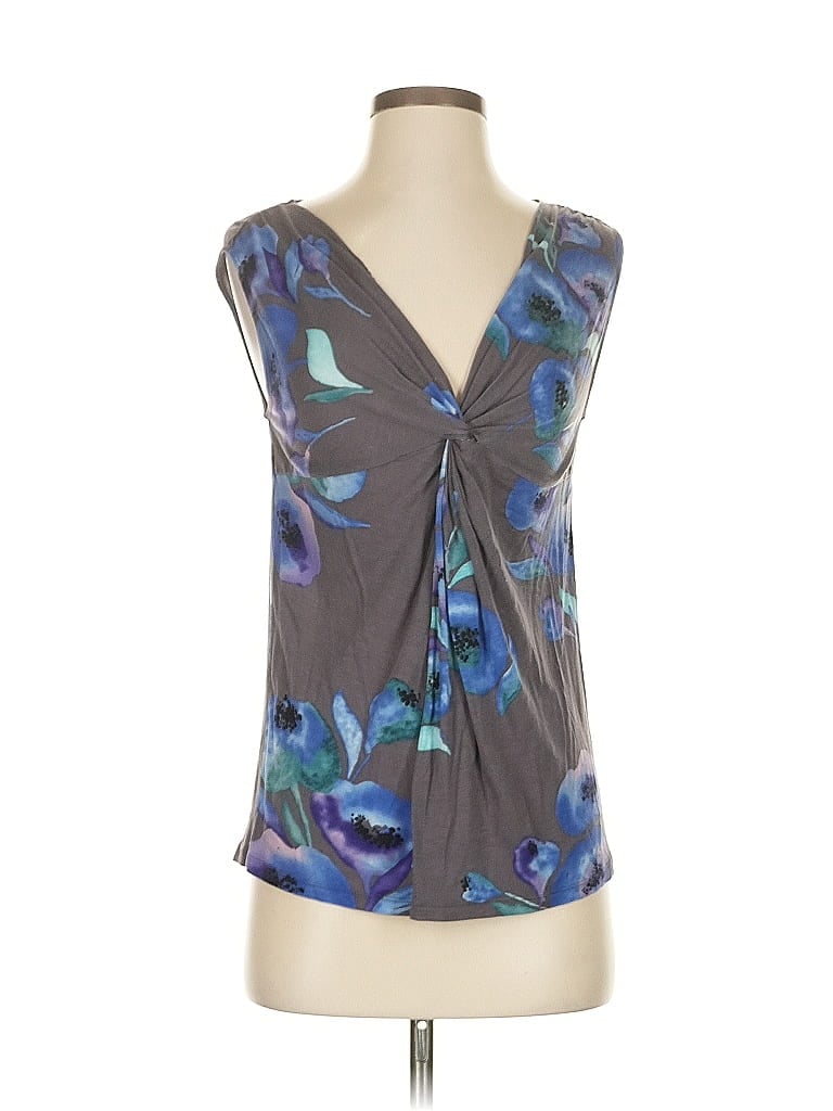 Pre-owned Deletta Sleeveless Blouse In Gray