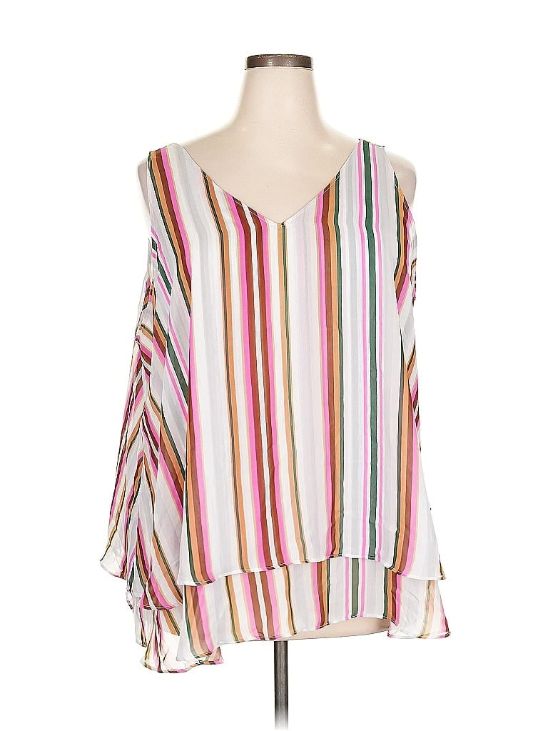 Pre-owned Lane Bryant Sleeveless T-shirt In Pink