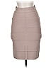 BCBGMAXAZRIA Solid Gray Tan Formal Skirt Size S - photo 1