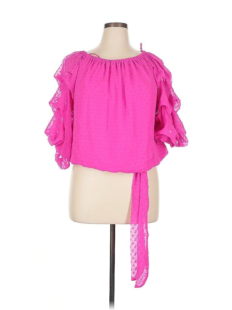 Click to view more detailed imagery on our partner's website Pre-owned Cece 3/4 Sleeve Blouse In Pink