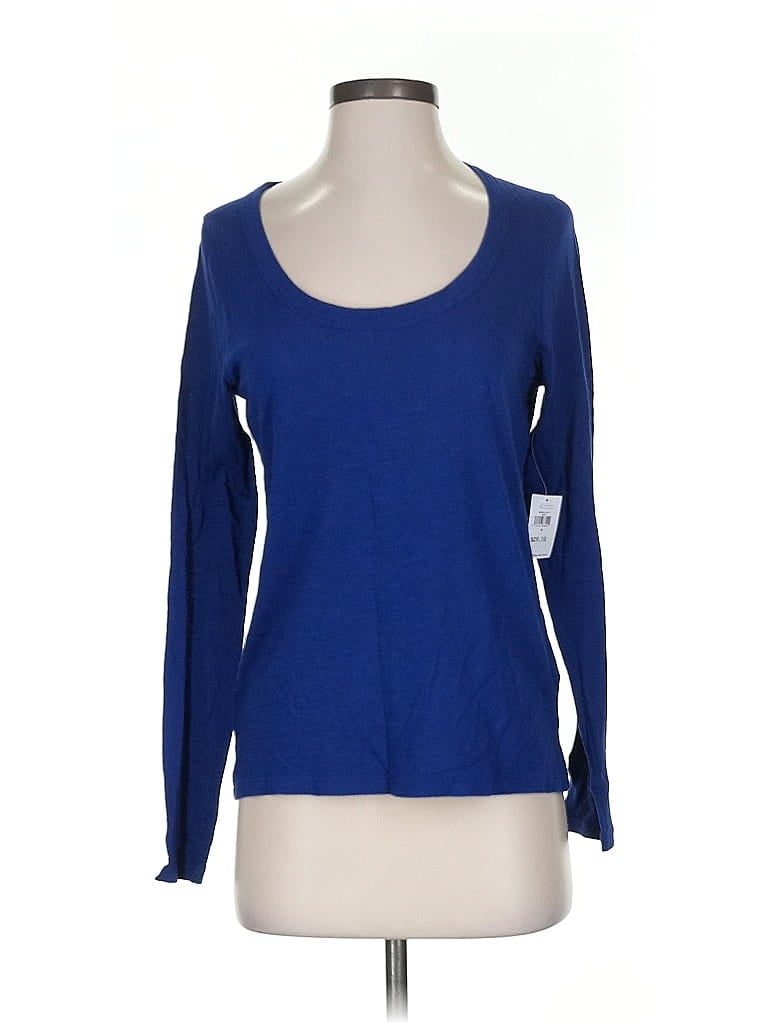 Pre-owned Banana Republic Long Sleeve T-shirt In Blue