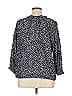 Gap 100% Polyester Blue 3/4 Sleeve Blouse Size XL - photo 2
