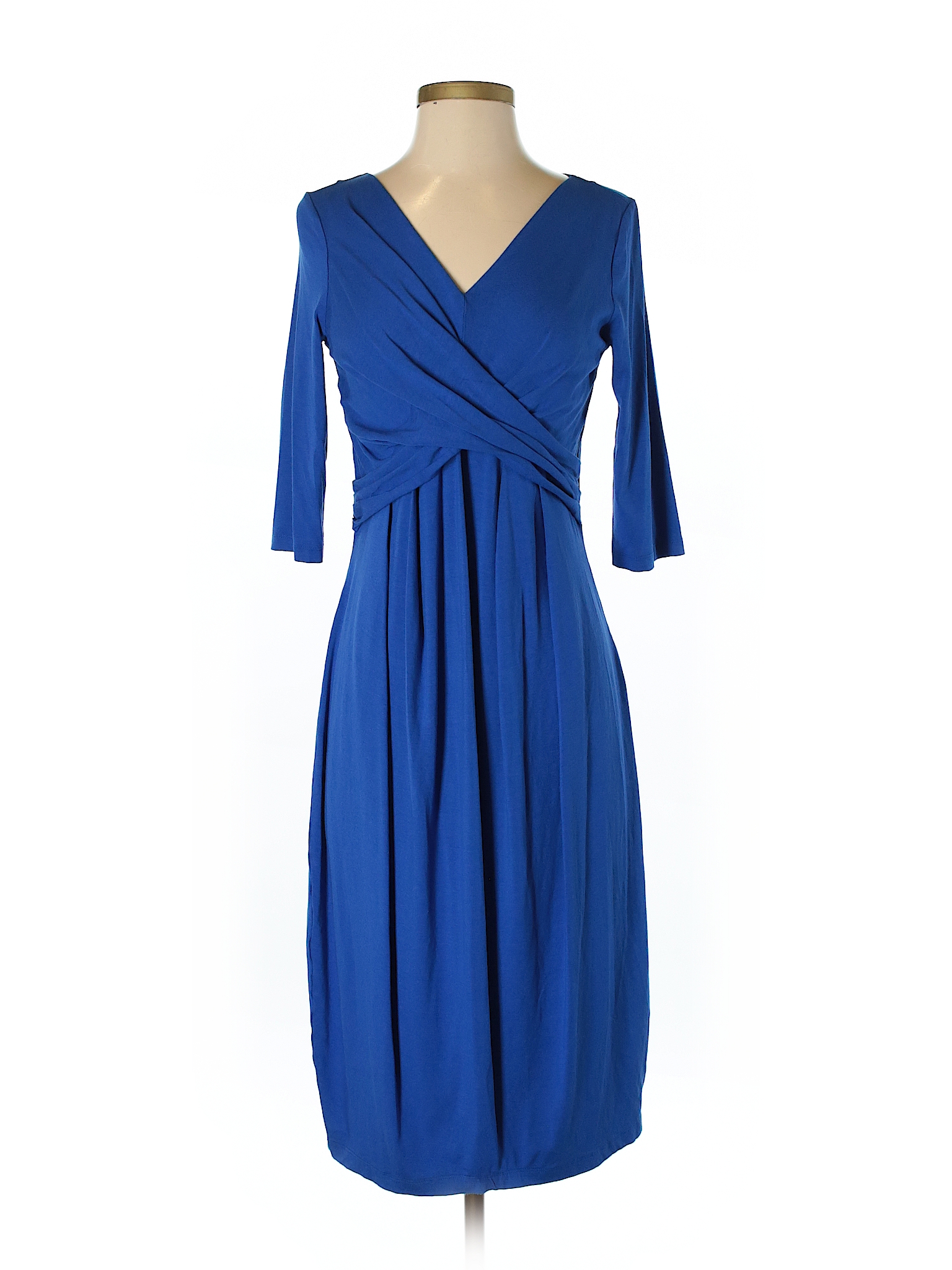 Ronen Chen Solid Dark Blue Casual Dress Size 8 (2) - 79% off | thredUP