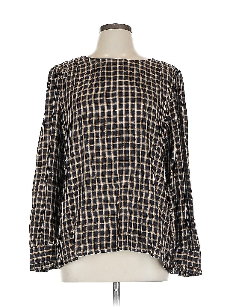 ANN TAYLOR LOFT Pre-owned Long Sleeve Blouse In Black