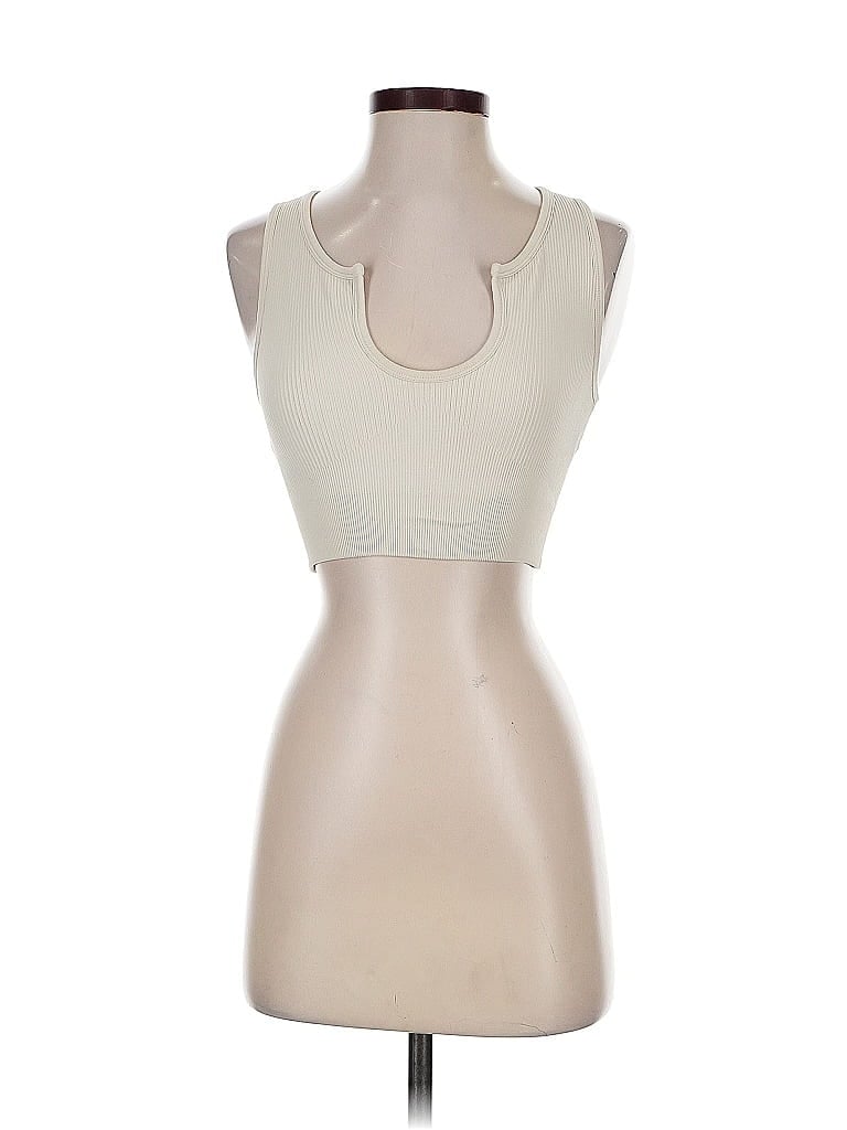 Pre-owned Unbranded Tank Top Tan Strapless Neckline Tops In Brown