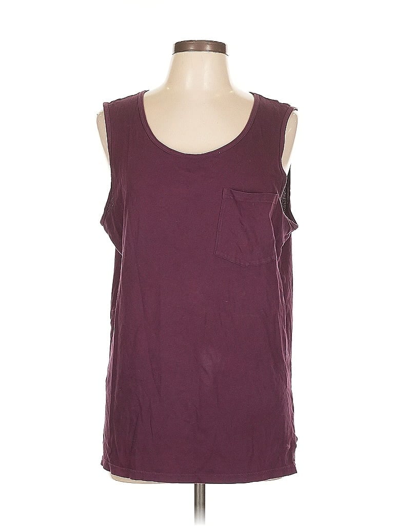 Pre-owned Victoria's Secret Pink Sleeveless T-shirt In Burgundy