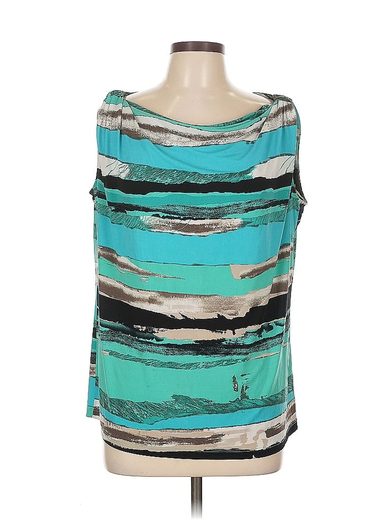 Click to view more detailed imagery on our partner's website Pre-owned Kenneth Cole New York Sleeveless Blouse In Blue