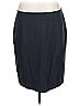 BOSS by HUGO BOSS Solid Black Wool Skirt Size 12 - photo 1
