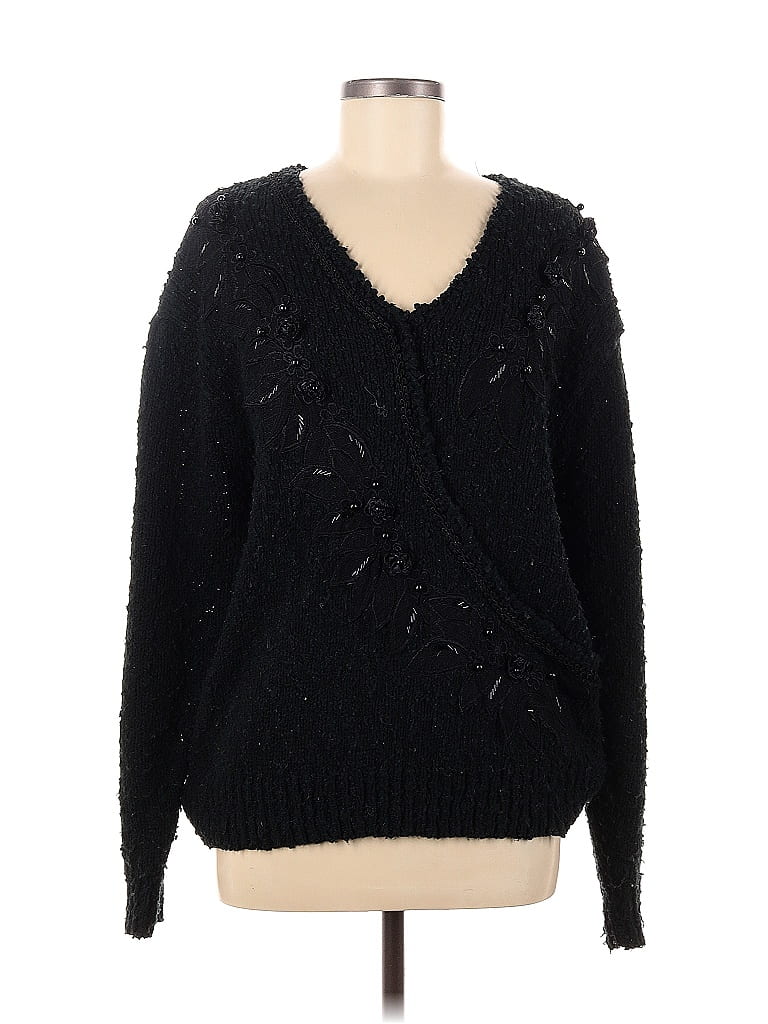 Pre-owned Assorted Brands Pullover Sweater In Black