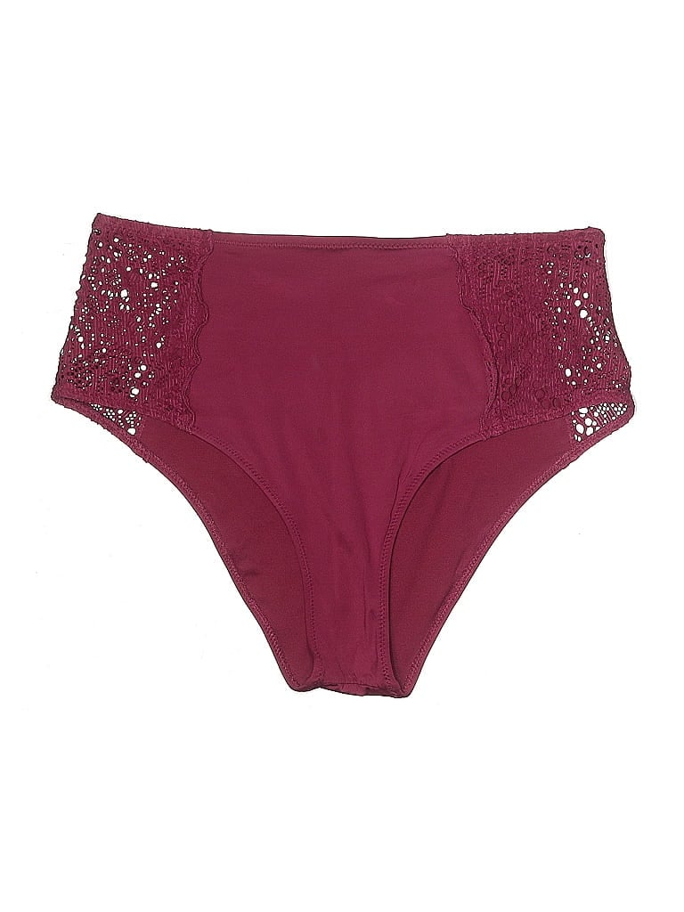 Pre-owned Mossimo Swimsuit Bottoms In Burgundy