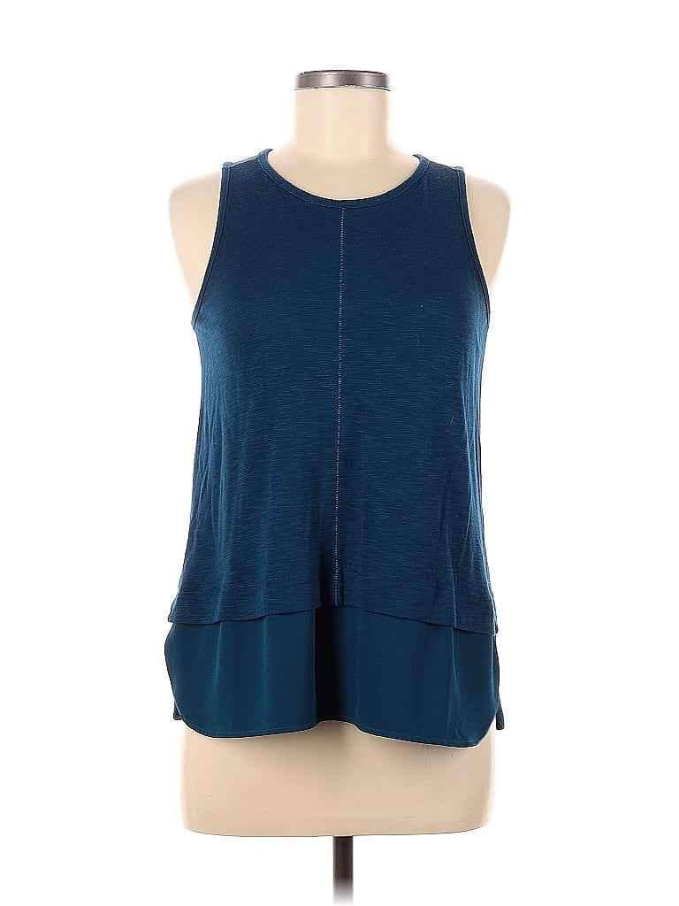 Pre-owned J.crew Factory Store Sleeveless Top Blue Halter Neckline Tops