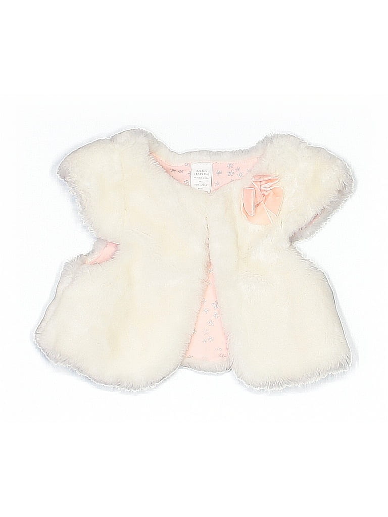 Pre-owned Unbranded Babies' Faux Fur Vest In White