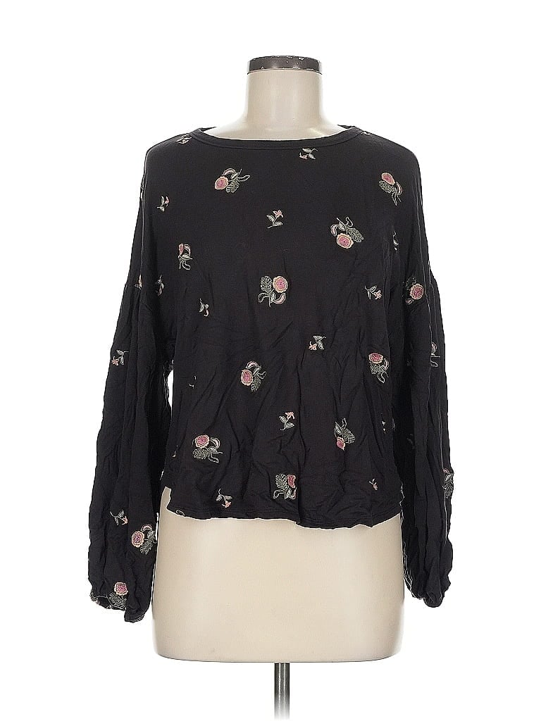 Pre-owned Altar'd State Long Sleeve T-shirt In Black