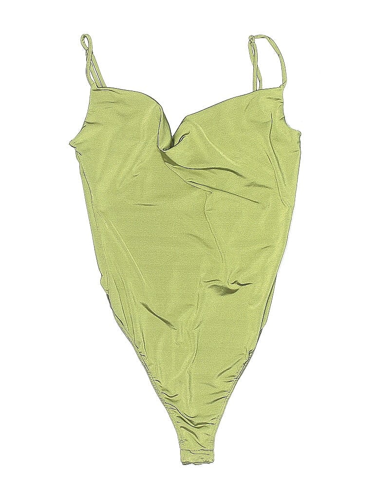 Pre-owned Out From Under Bodysuit In Green