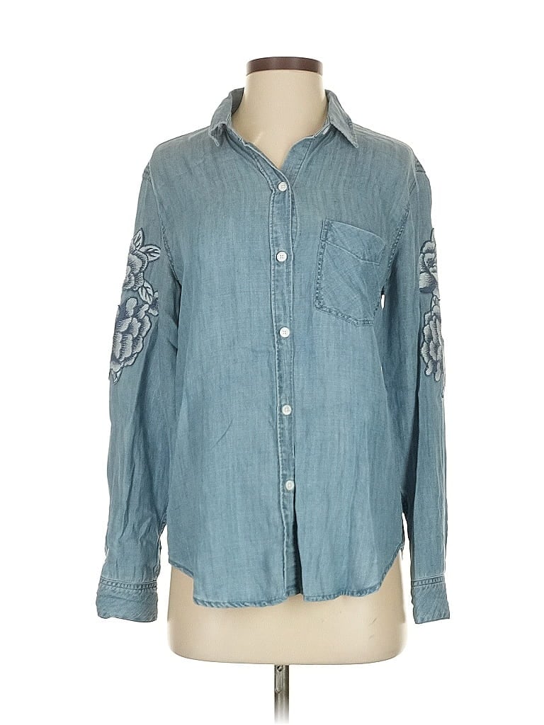 Pre-owned Rails Long Sleeve Button Down Shirt In Blue