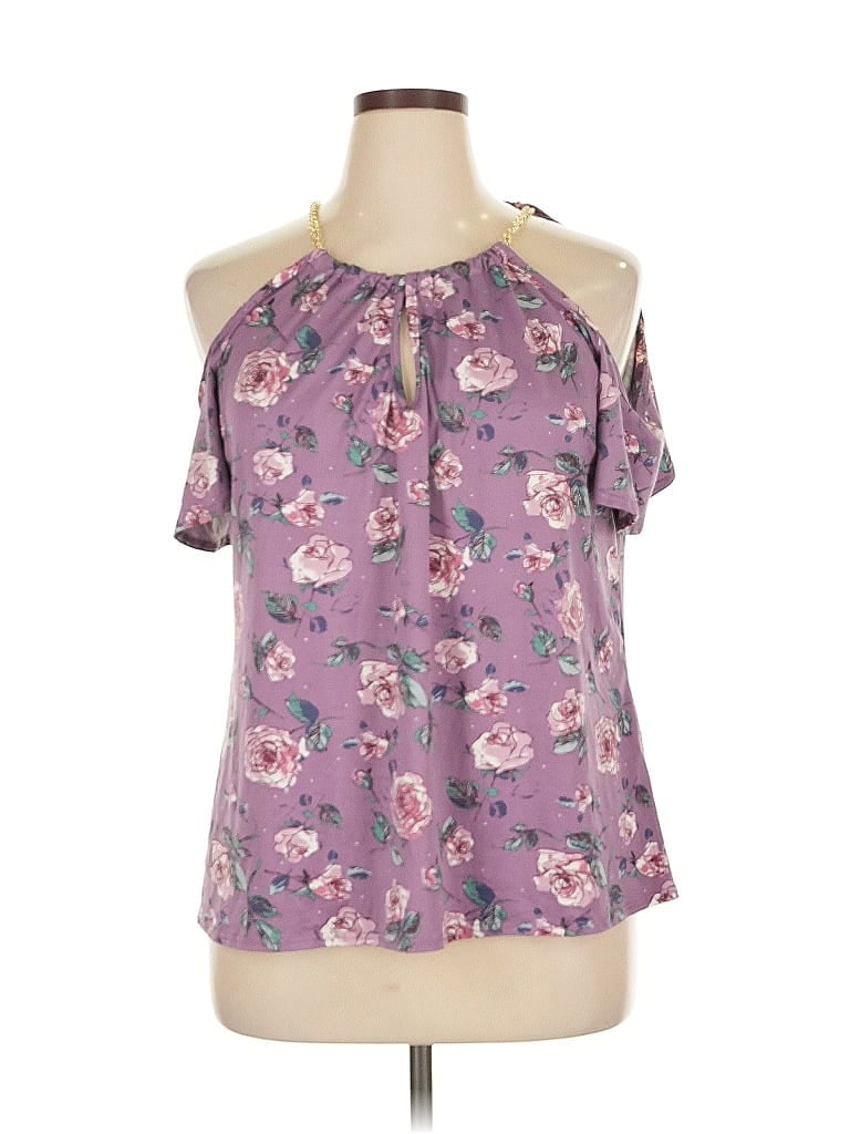 Pre-owned First Love Sleeveless Blouse In Purple