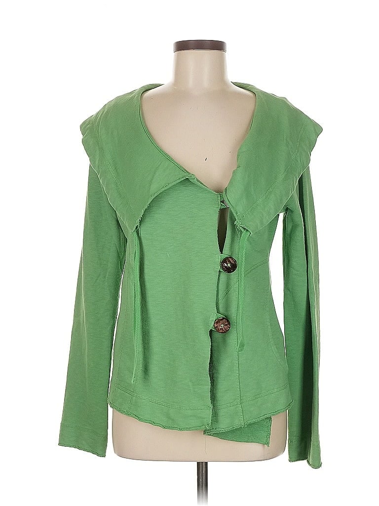 Pre-owned Lucky Brand Cardigan Sweater In Green