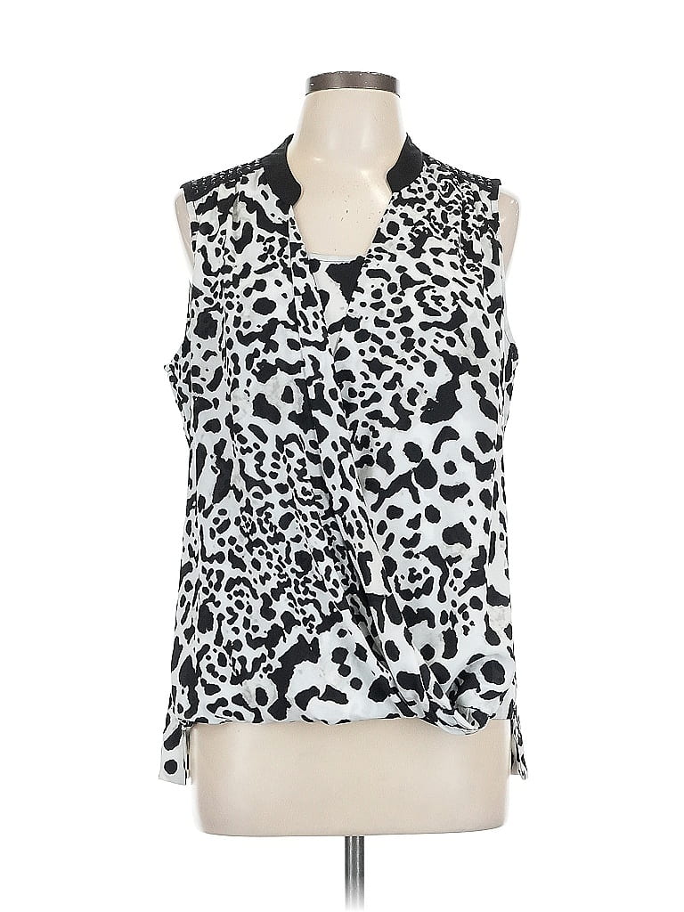 Pre-owned Alfani Sleeveless Blouse In Silver