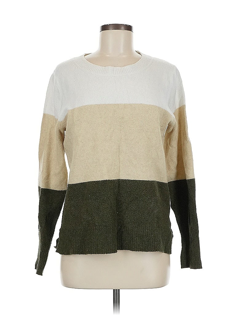 Pre-owned J.crew Factory Store Pullover Sweater In Green