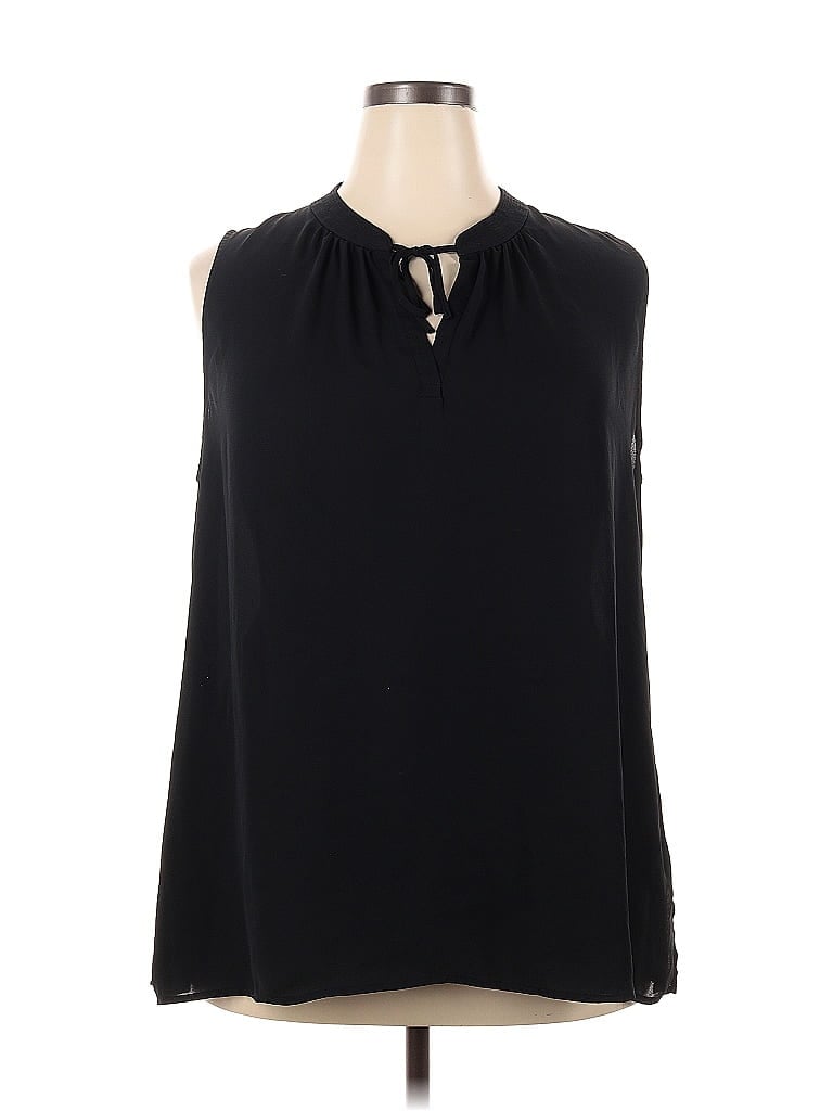 Pre-owned Sejour Sleeveless Blouse In Black