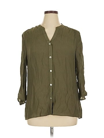 Notations 3/4 Sleeve Button-Down Shirt (view 1)