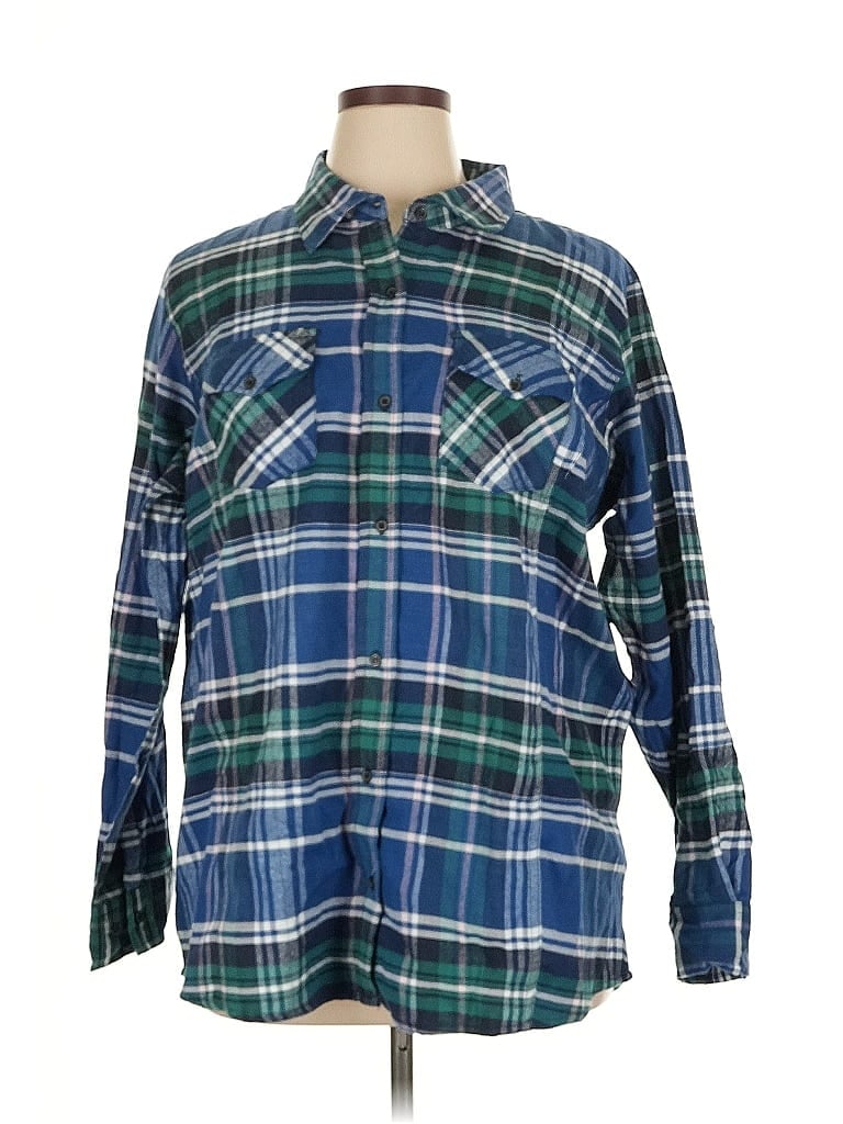 Assorted Brands Long Sleeve Button Down Shirt In Blue