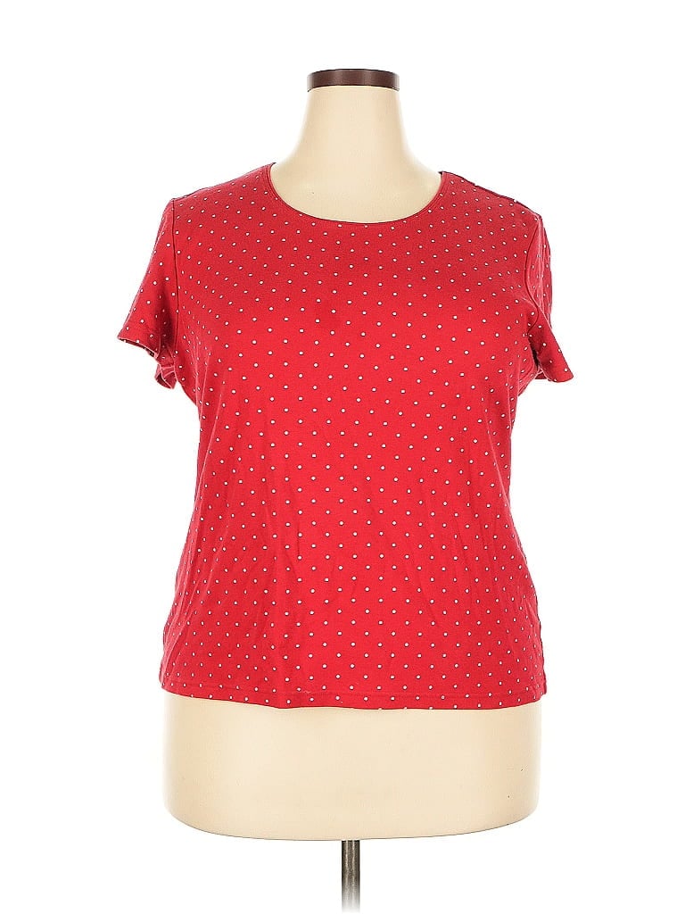 Pre-owned Karen Scott Short Sleeve T-shirt In Red