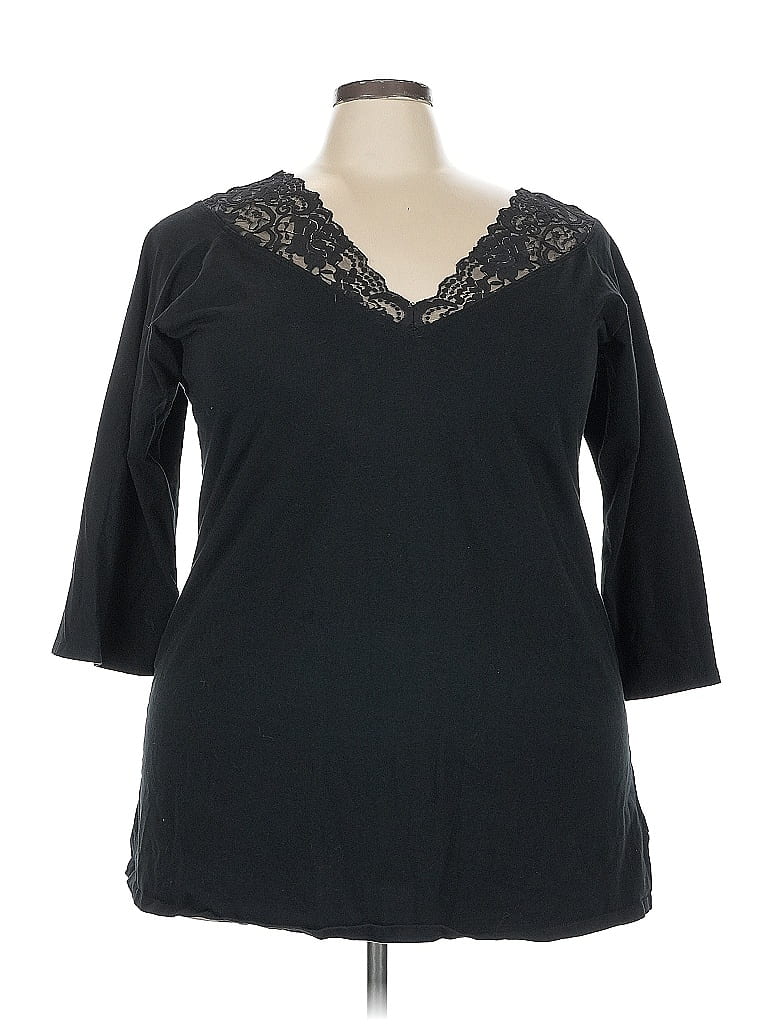 Pre-owned Torrid 3/4 Sleeve T-shirt In Black