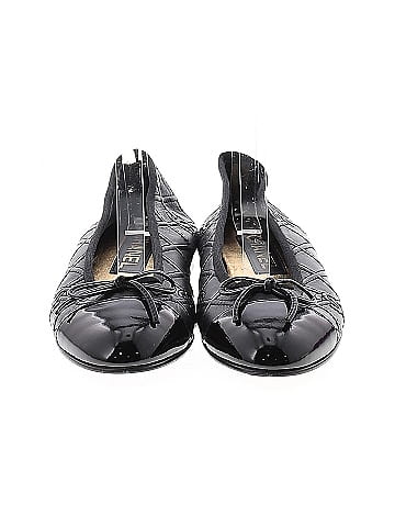 Chanel Lambskin Patent Double Stitched CC Cap Toe Ballerina Flats (view 2)
