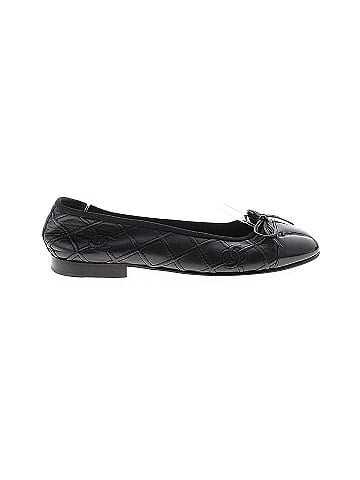 Chanel Lambskin Patent Double Stitched CC Cap Toe Ballerina Flats (view 1)