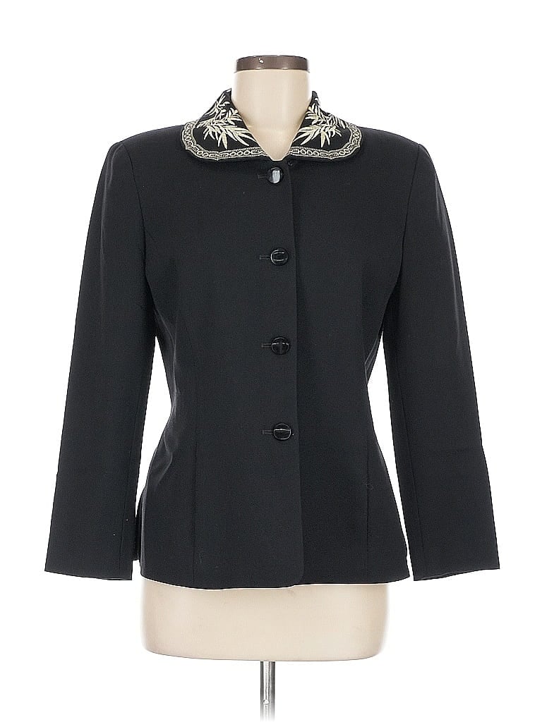 Pre-owned Ann Taylor Wool Blazer Jacket In Black