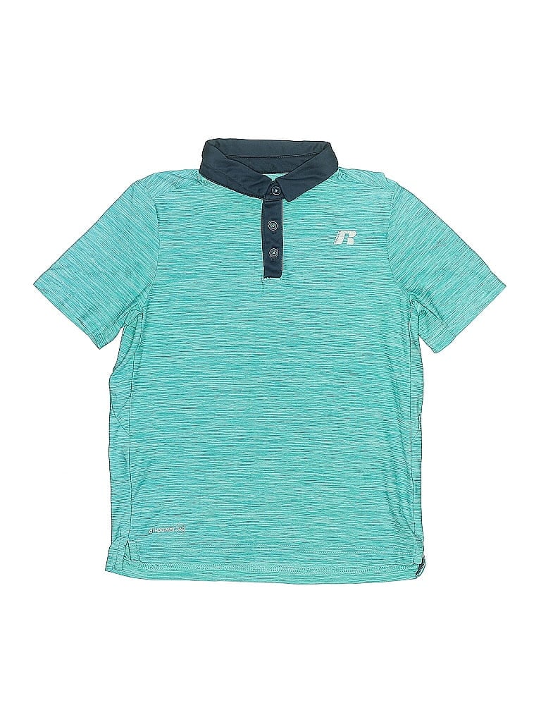 Click to view more detailed imagery on our partner's website Pre-owned Russell Athletic Kids' Short Sleeve Polo Shirt In Blue