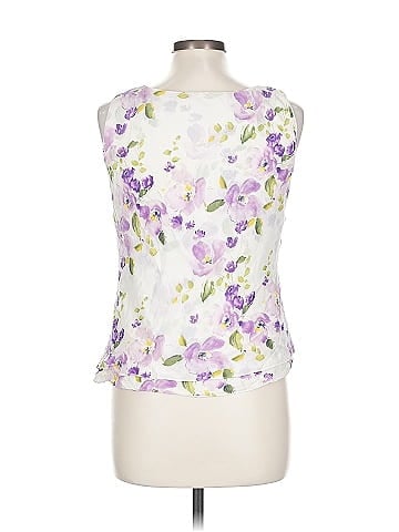 Linda Allard Ellen Tracy Sleeveless Silk Top (view 2)