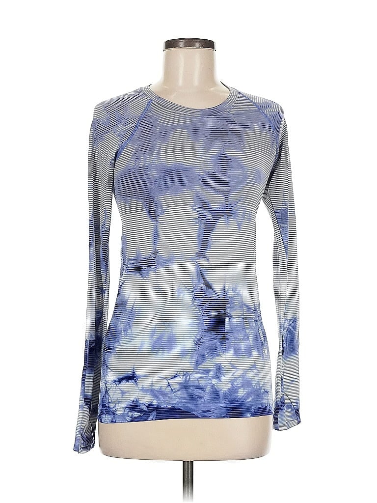 Pre-owned Lululemon Athletica Long Sleeve T-shirt In Blue