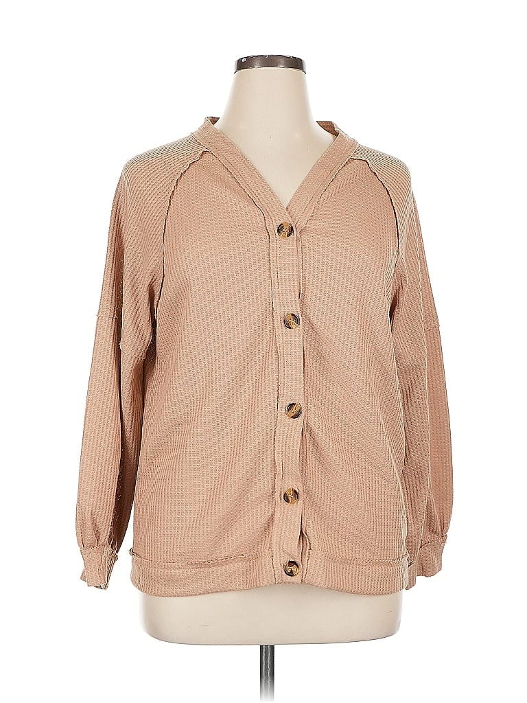 Pre-owned Unbranded Cardigan Sweater In Brown