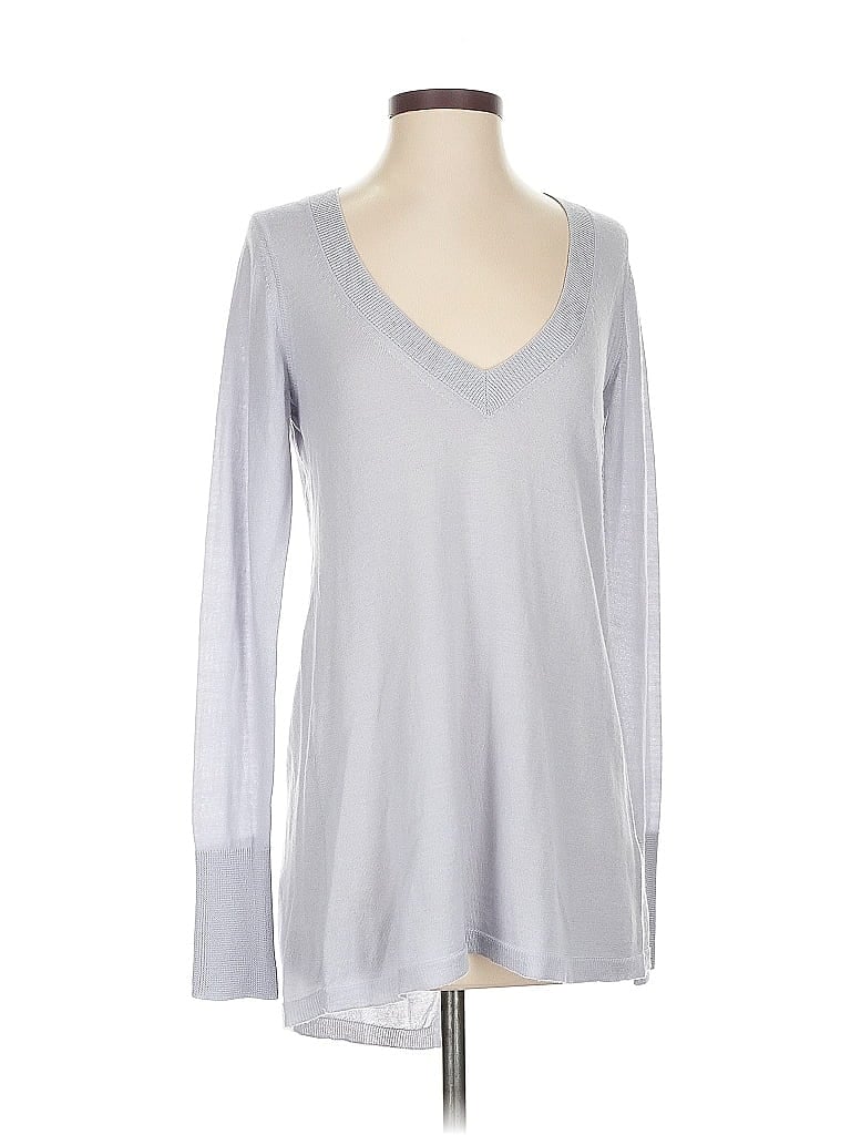 Pre-owned White House Black Market Pullover Sweater In Silver