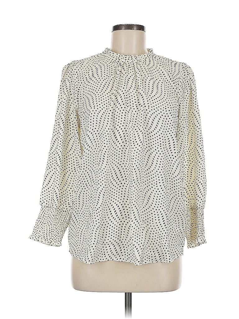 Pre-owned Carolina Belle 3/4 Sleeve Blouse In White