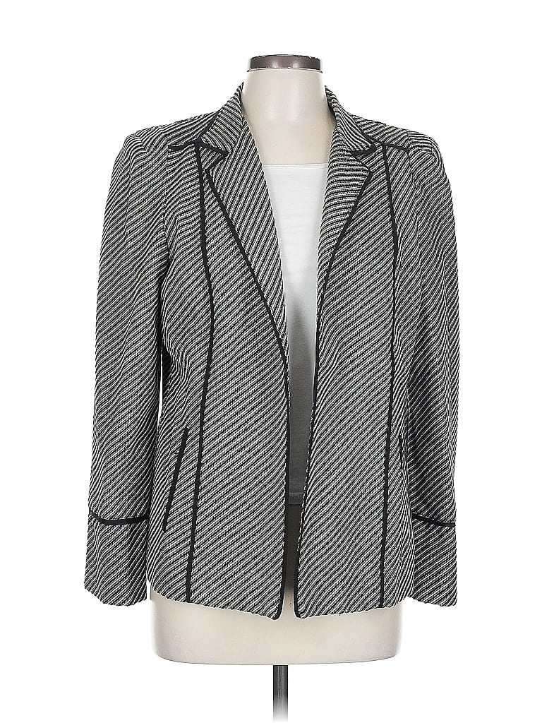 Pre-owned Chico's Blazer Jacket In Gray