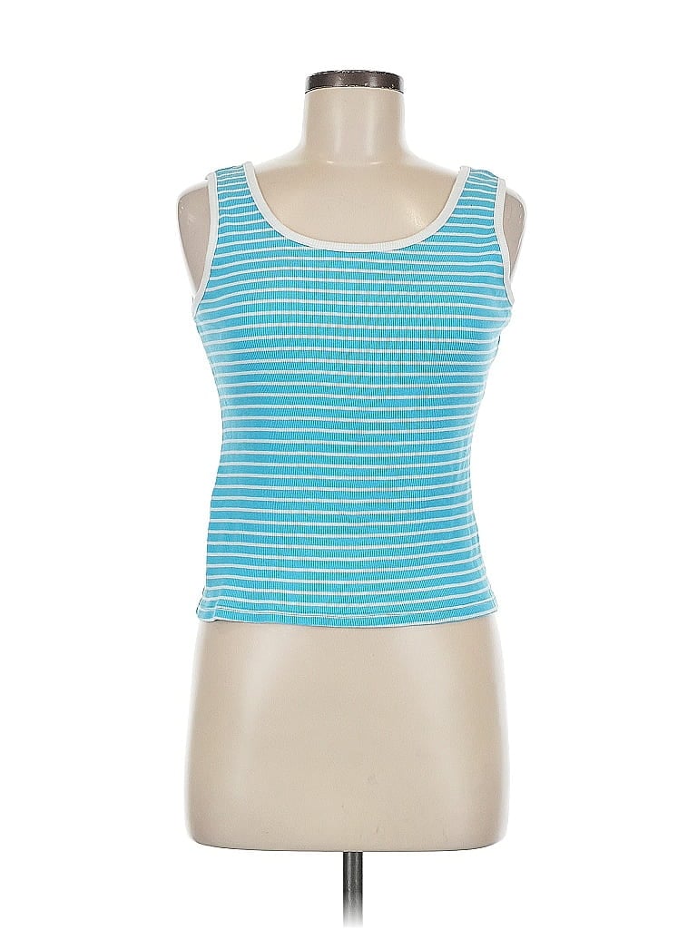 Pre-owned Unbranded Tank Top Blue Strapless Neckline Tops