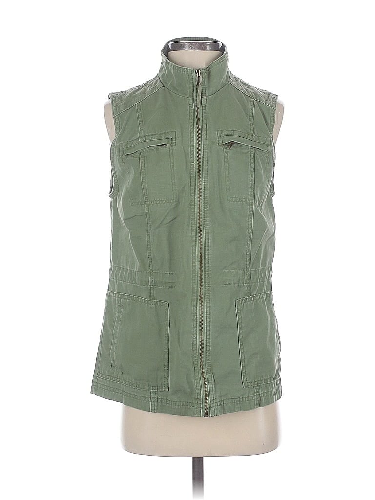 Pre-owned Merona Vest In Green
