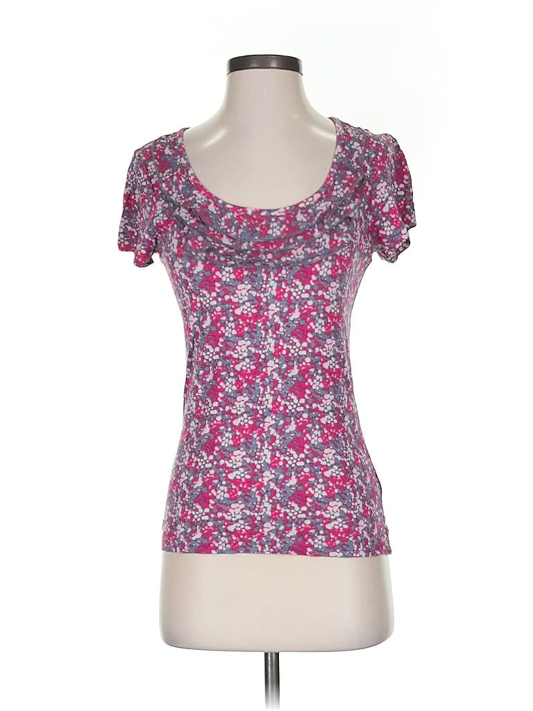 Pre-owned Banana Republic Factory Store Short Sleeve Top Pink Sweetheart Neckline Tops