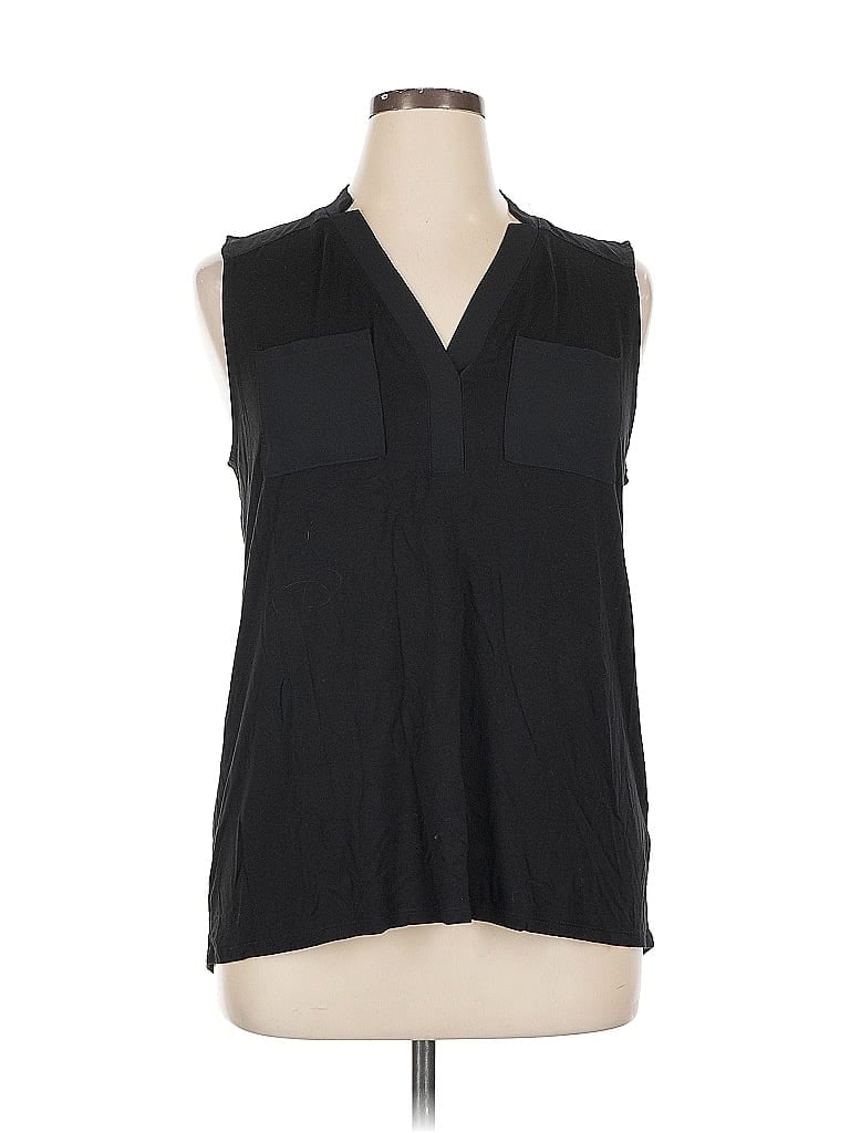 Pre-owned Cable & Gauge Sleeveless Blouse In Black