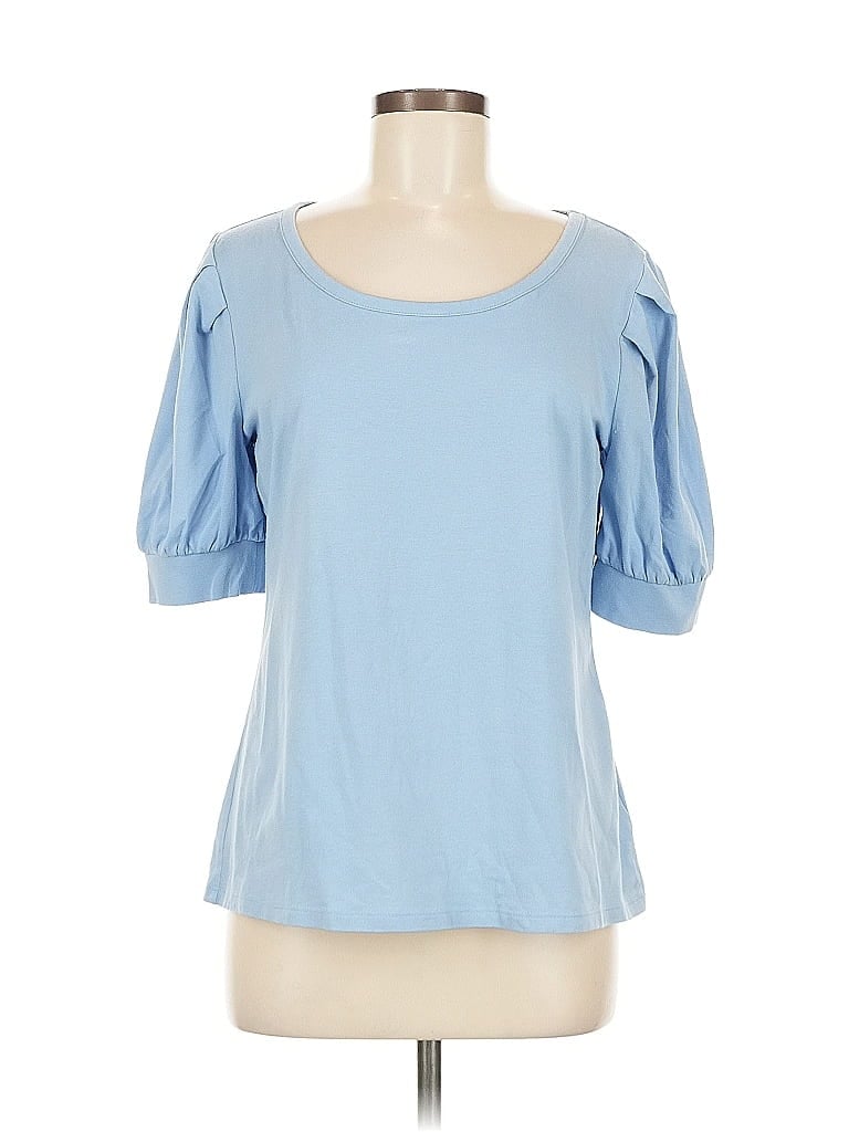 Pre-owned Talbots 3/4 Sleeve T-shirt In Blue
