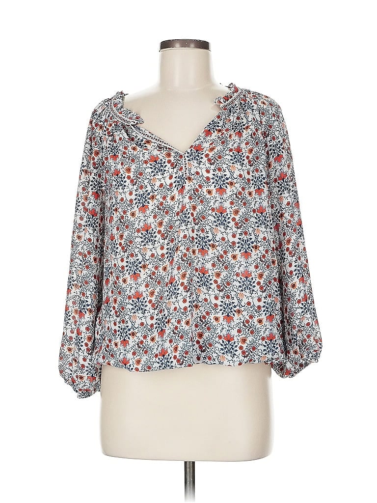 Pre-owned Max Studio 3/4 Sleeve Blouse In Blue