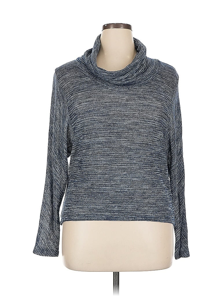 Pre-owned Unbranded Turtleneck Sweater In Blue