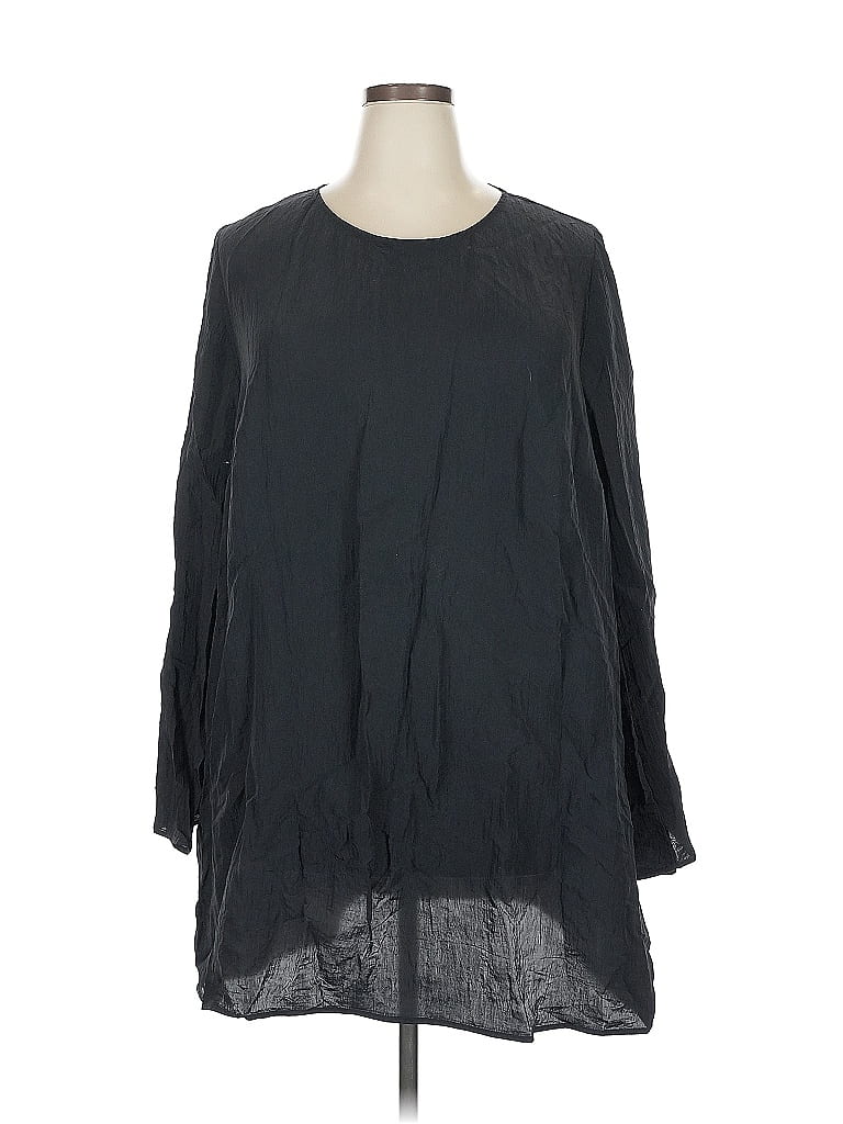 Pre-owned H&m 3/4 Sleeve Blouse In Black