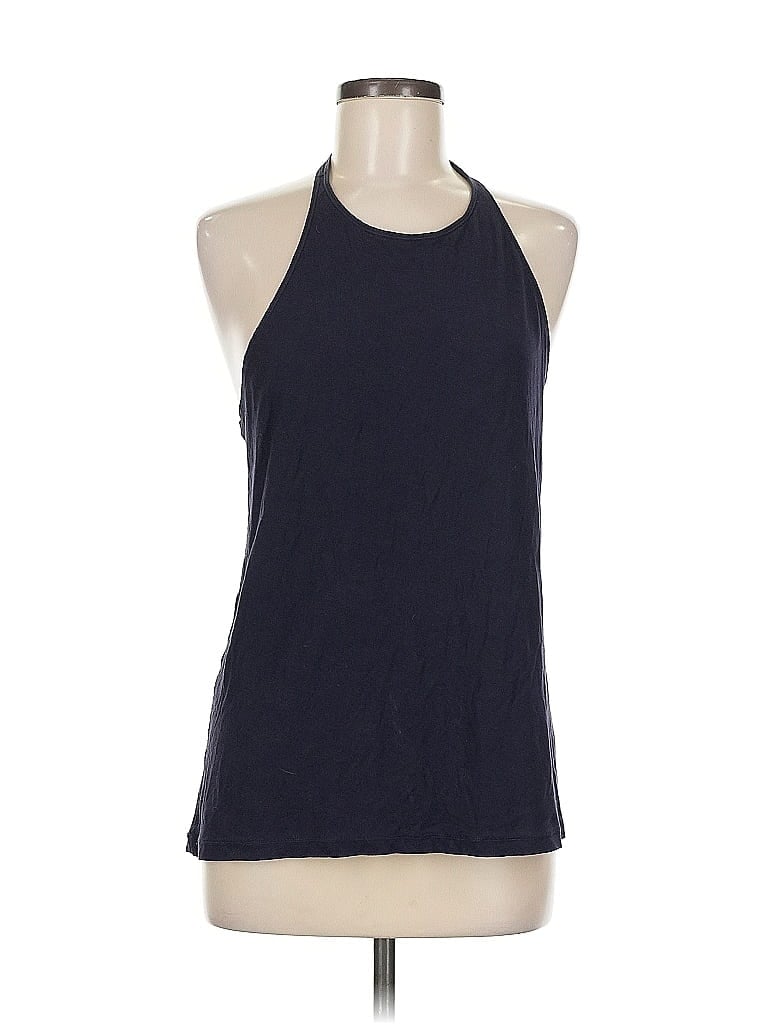 Pre-owned Lululemon Athletica Tank Top Blue Halter Neckline Tops