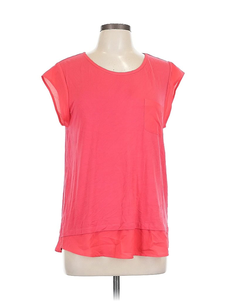 Click to view more detailed imagery on our partner's website Pre-owned Calvin Klein Short Sleeve Top Pink Scoop Neck Tops