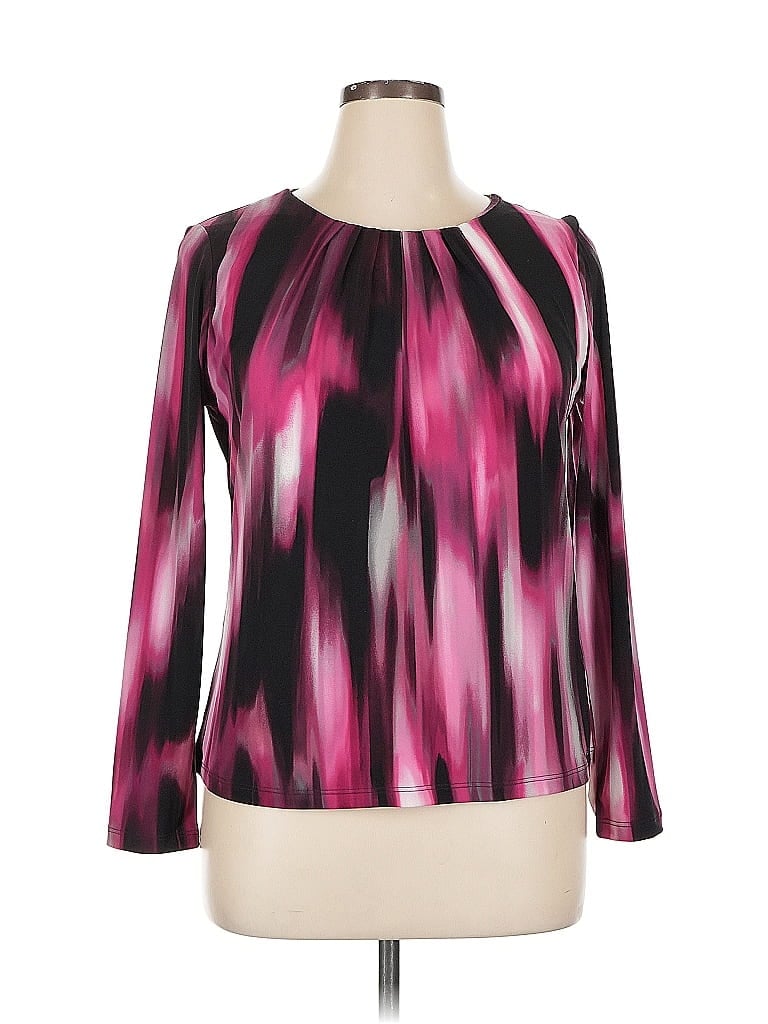 Pre-owned Calvin Klein 3/4 Sleeve T-shirt In Pink