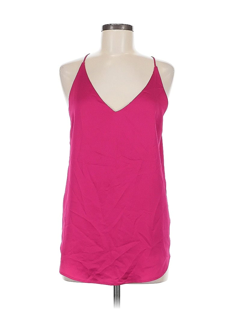 Pre-owned Ann Taylor Loft Outlet Sleeveless Top Pink Halter Neckline Tops